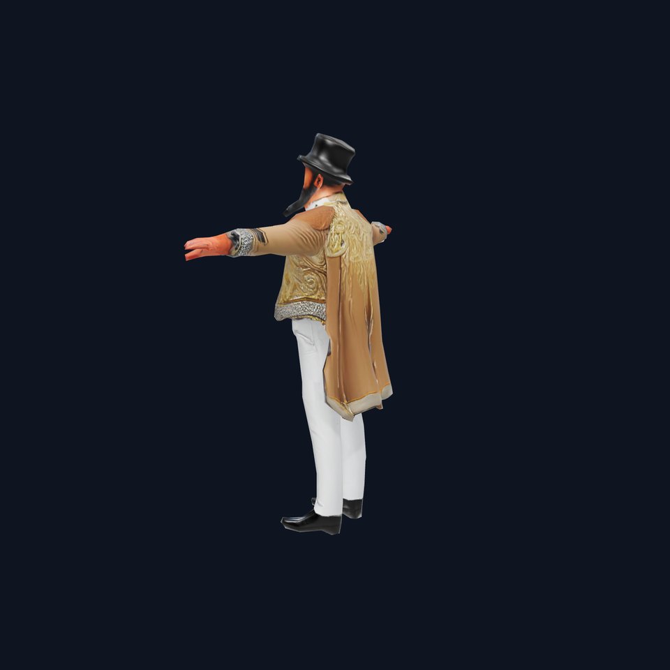 Elegant Ringmaster Costume model pack